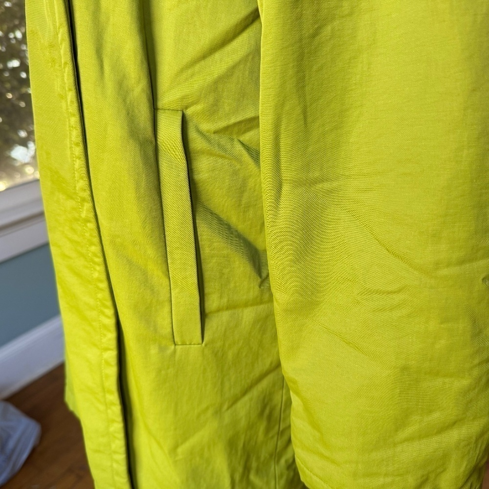 Eileen Fisher Chartreuse Green Lightweight One Button Jacket Size XS - Picture 4 of 13